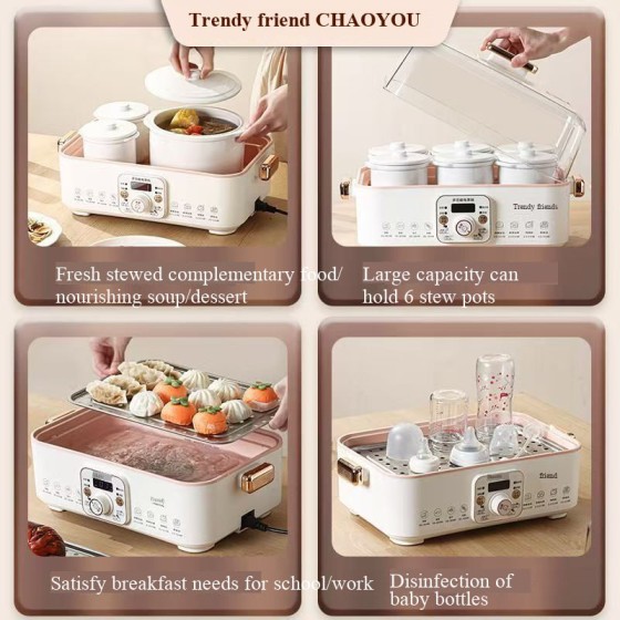 BUYDEEM G553 5-Quart Electric Food Steamer for 2-4 Servings, One Touch Vegetable Steamer for Cooking, Digital Multifunctional Steamer, Quick Steam, Stainless Steel Steamer Tray, No...